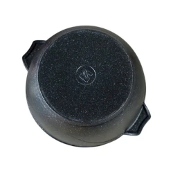 Набор посуды Мечта Гранит Star 001803, 3 шт, ковш 1.7 л, кастрюля 5 л, сковорода 26 см, алюминий, с крышкой, черный