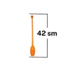 Bədii gimnastika üçün gürz 1348 plastik, narınncı, 45 sm
