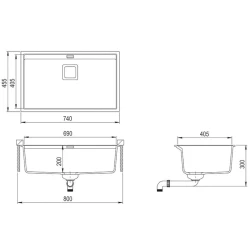 Кухонная мойка Aquasanita SQD 101-601