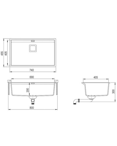 Mətbəx çanağı Aquasanita SQD 101-601