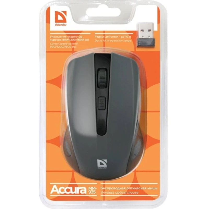 Мышь Defender Accura MM-935 Wireless Grey Мышь Defender Accura MM-935 Wireless Grey