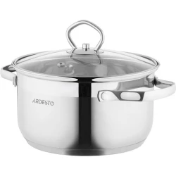 Кастрюля Ardesto Gemini Bari AR1923SS, 2.3 л, серебристая, с крышкой