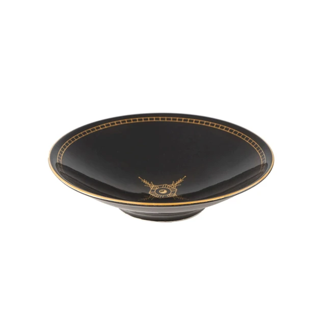 Dərin boşqab Porland Night Magic farfor, qara/qızılı, 20 sm