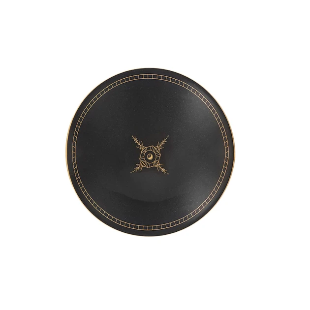 Dərin boşqab Porland Night Magic farfor, qara/qızılı, 20 sm