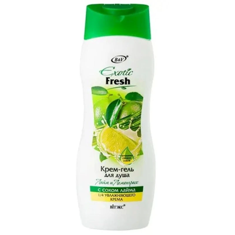 Крем-гель для душа Витэкс Exotic Fresh Лайм и Лемонграсс, 500 мл Крем-гель для душа Витэкс Exotic Fresh Лайм и Лемонграсс, 500 мл