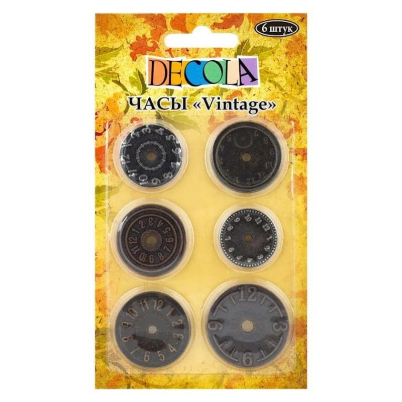 Skrapbukinq üçün siferblatlar Decola Vintage, 6 əd