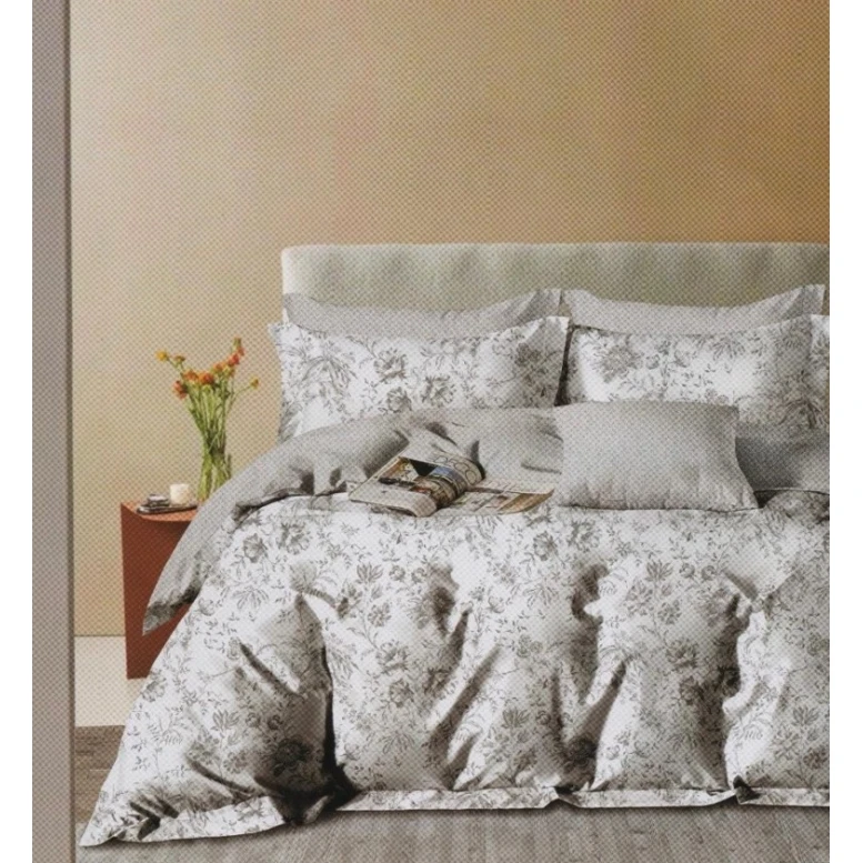 Комплект постельного белья MiraNova SF-738, пододеяльник 200x220 см, простыня 250x250 см, наволочка 50x70 см, двуспальный, хлопок, серый