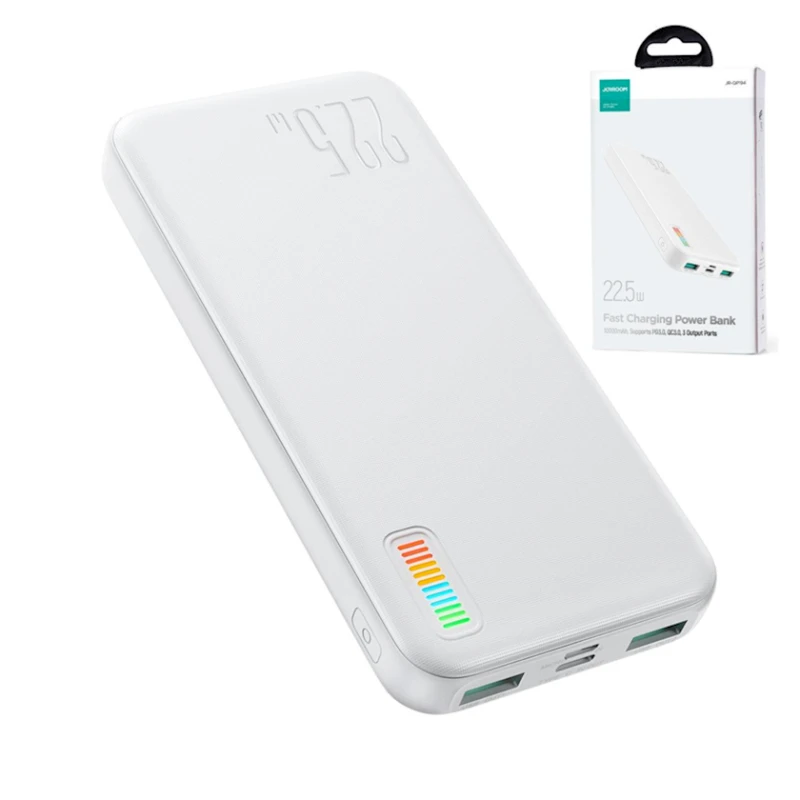 Внешний аккумулятор Joyroom QP194 10000mAh White Внешний аккумулятор Joyroom QP194 10000mAh White