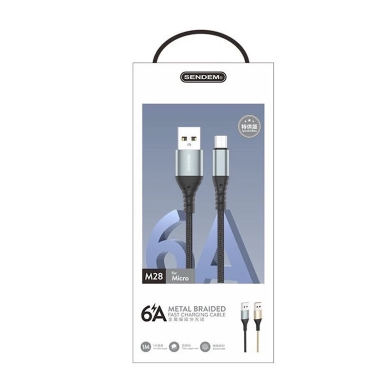 USB kabel Sendem M28 Micro Cable, Grey USB kabel Sendem M28 Micro Cable, Grey