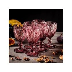 Набор бокалов, стекло, красный, 250 мл, 6 шт Набор бокалов, стекло, красный, 250 мл, 6 шт