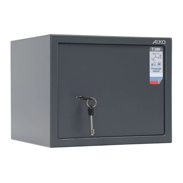 Офисный сейф AIKO T 280, ключевой, темно-серый Офисный сейф AIKO T 280, ключевой, темно-серый