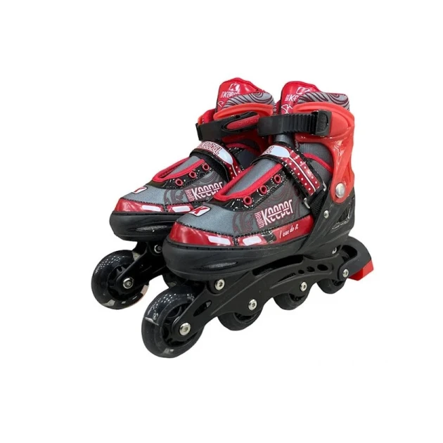 Роликовые коньки Kahn13, размер 30-33, красные/черные