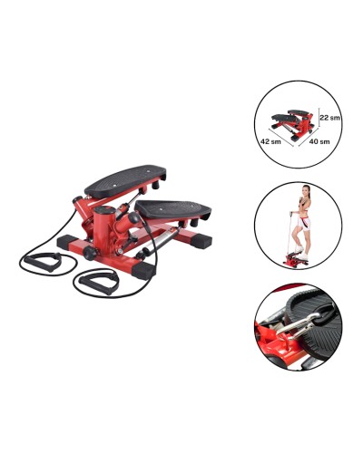 Stepper Gymnic 2129/1, 42x22x40 sm, qırmızı