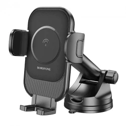 Автомобильный держатель для телефона с беспроводной зарядкой Borofone BH203 Black Автомобильный держатель для телефона с беспроводной зарядкой Borofone BH203 Black