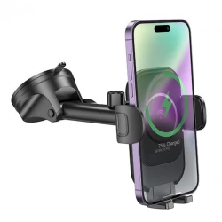 Автомобильный держатель для телефона с беспроводной зарядкой Borofone BH203 Black Автомобильный держатель для телефона с беспроводной зарядкой Borofone BH203 Black