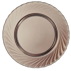 Boşqab Porcelaire SF-244, şüşə, qəhvəyi, 24.5 sm