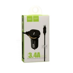Автомобильное зарядное устройство Hoco Z14 Lightning