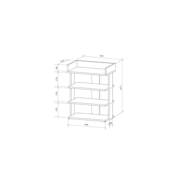 Тумба для обуви Art Mebel 53, ламинат, венге, 60х60х30 см