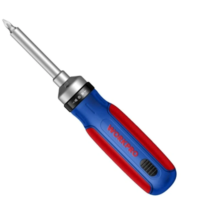 Отвертка с трещоткой Workpro WP221061, CR-V, 15 в 1