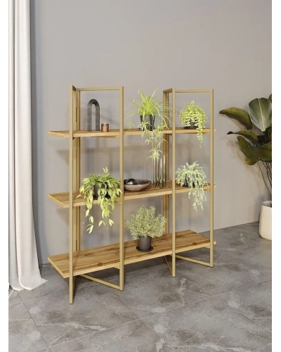 Stellaj 3563_LoftSizGVotan, 90x30x100 sm, LDSP, qəhvəyi