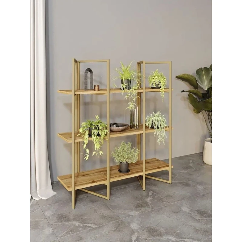 Stellaj 3563_LoftSizGVotan, 90x30x100 sm, LDSP, qəhvəyi