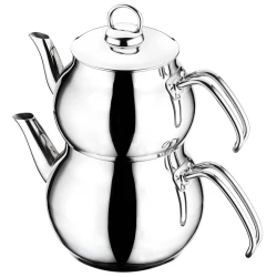 Набор чайников Evimsaray Yağmur EVMS 1090, нержавеющая сталь, серебристый, 650 + 1400 мл, 2 шт