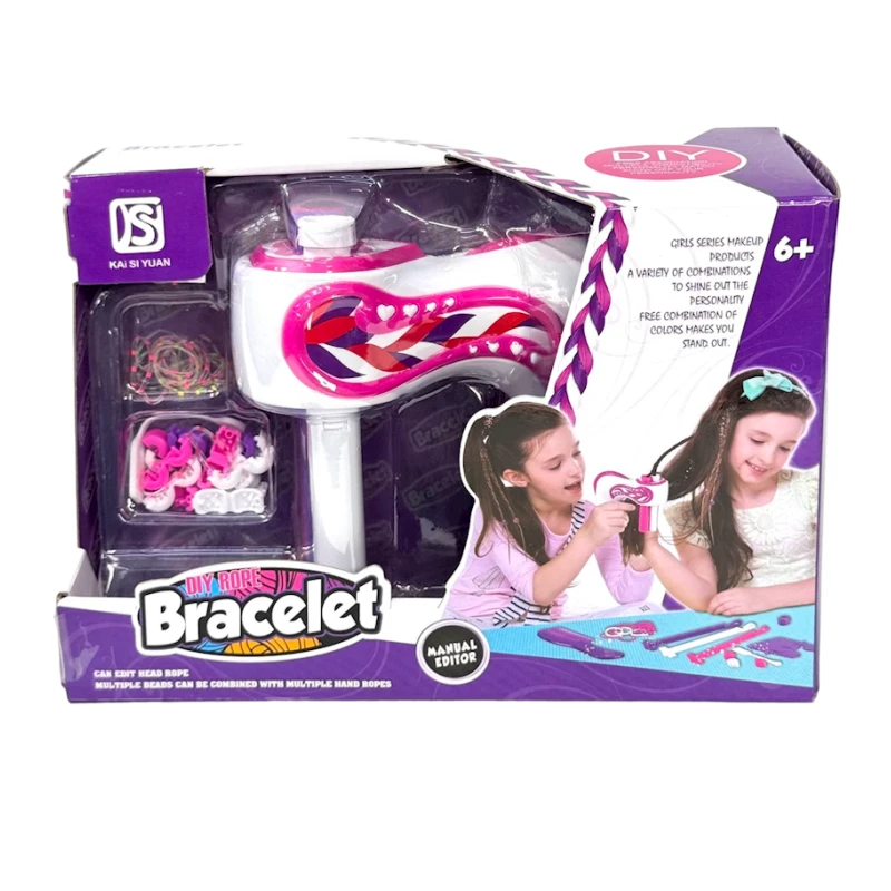 Набор для плетения и создания украшений для волос Kai Si Yuan Diy Rope Bracelet 892-1, 6+ лет Набор для плетения и создания украшений для волос Kai Si Yuan Diy Rope Bracelet 892-1, 6+ лет