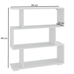 Полка Ev Plus Light 12115522, ЛДСП, белая, 90x98x26 см