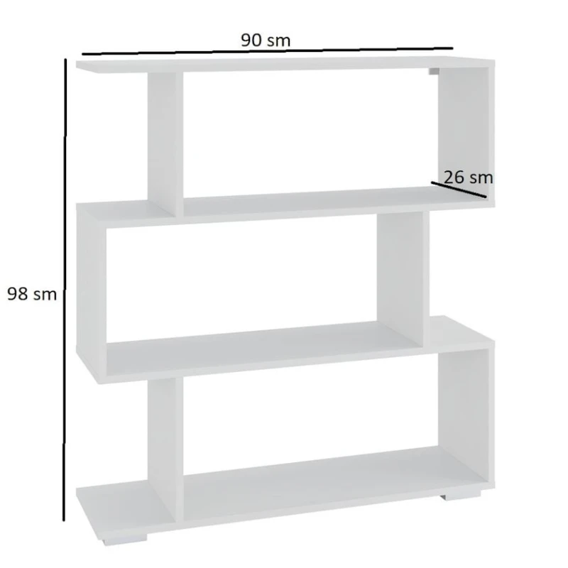 Полка Ev Plus Light 12115522, ЛДСП, белая, 90x98x26 см Полка Ev Plus Light 12115522, ЛДСП, белая, 90x98x26 см