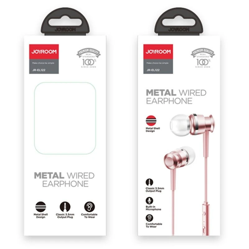 Проводные наушники Joyroom JR-EL122 Rose Gold