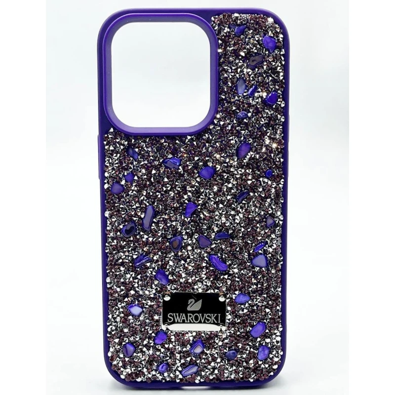 Çexol SS841 Swarovski Apple iPhone 14 Pro üçün Bənövşəyi