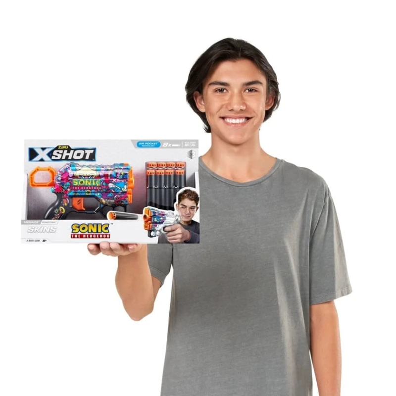 Бластер Zuru X-Shot Skins Menace Sonic Бластер Zuru X-Shot Skins Menace Sonic
