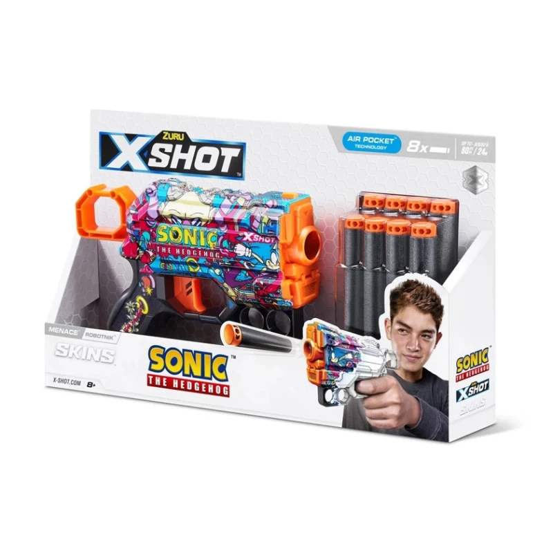 Бластер Zuru X-Shot Skins Menace Sonic Бластер Zuru X-Shot Skins Menace Sonic