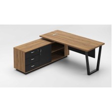 Yazı masası, laminat DSP, 123x60x75 sm, dəmir ayaqlı, ev və ofis üçün - ZARR062