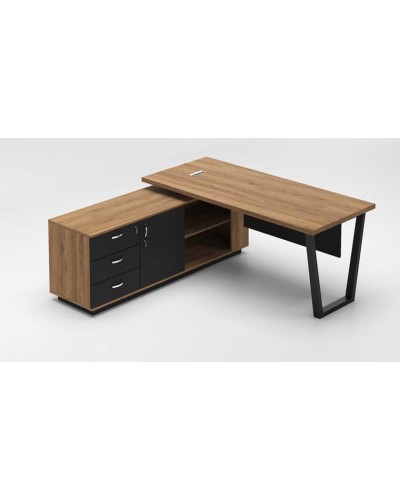 Yazı masası, laminat DSP, 123x60x75 sm, dəmir ayaqlı, ev və ofis üçün - ZARR062