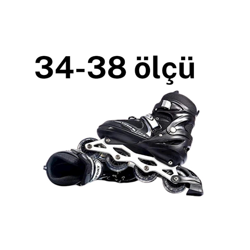 Роликовые коньки Power 1865, размер 34-38, черные Роликовые коньки Power 1865, размер 34-38, черные