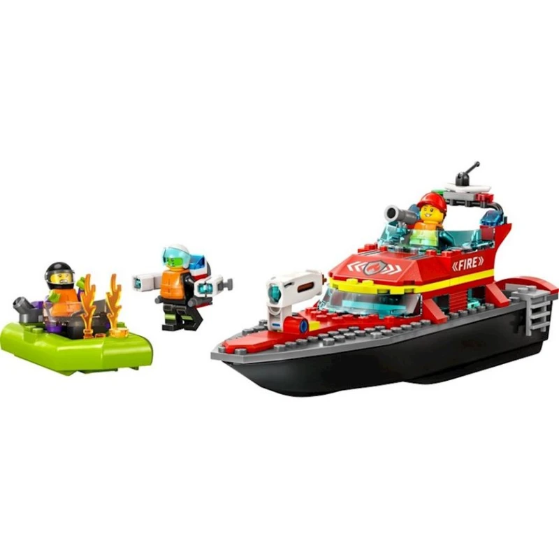 Конструктор LEGO City Fire Rescue Boat 60373, 5+ лет, 144 элементов