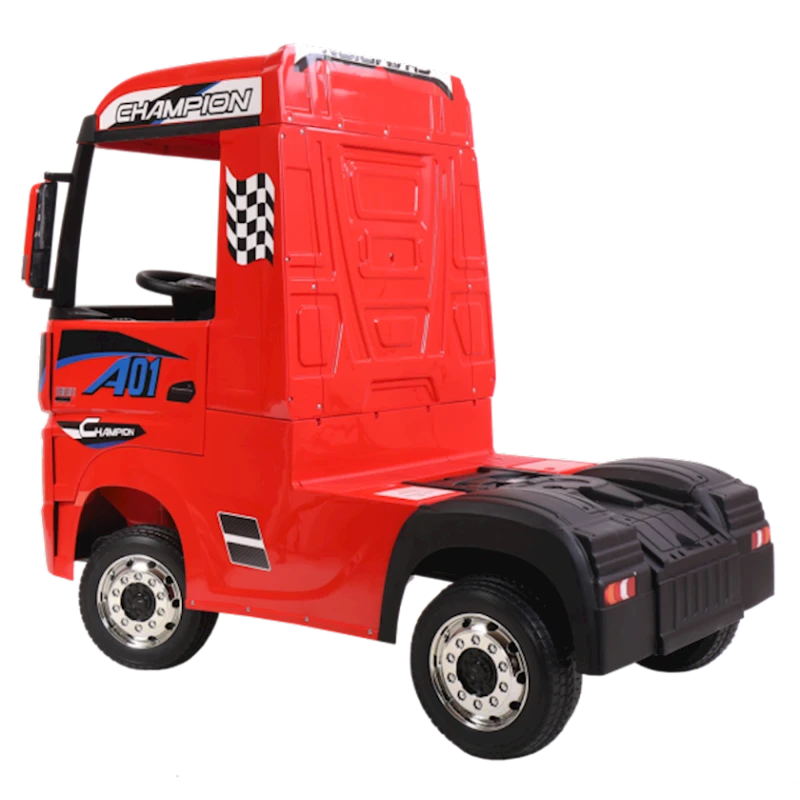 Uşaq elektrik avtomobili Kamaz HL 358, 2 motor, qırmızı