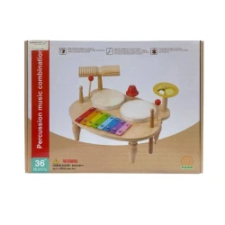 Oyuncaq ksilofon-baraban M5707, taxta, 21x33.5x25.5 sm, 3+ yaş