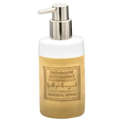 Дозатор для мыла Ridder Native, 300 мл, белый/коричневый