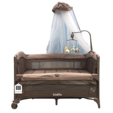 Manej-çarpayı Kilido VL-KIDS-137, qəhvəyi, 124х64х74 sm