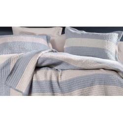 Örtük və yastıq üzü dəsti Yataş Bardie, örtük 160x240 sm, yastıq üzü 50x70 sm, birnəfərlik, poliester, göy/bej