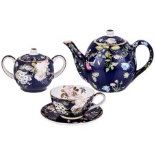 Çay servizi Lefard Cobalt Blue, farfor, göy, 6 nəfərlik, 14 parça