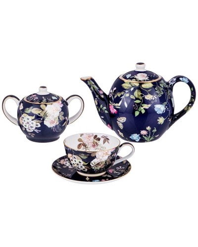 Çay servizi Lefard Cobalt Blue, farfor, göy, 6 nəfərlik, 14 parça