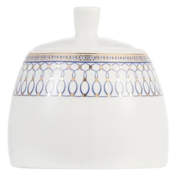 Сахарница Gipfel Orpheus 51557, фарфор, белая/синяя, 250 мл