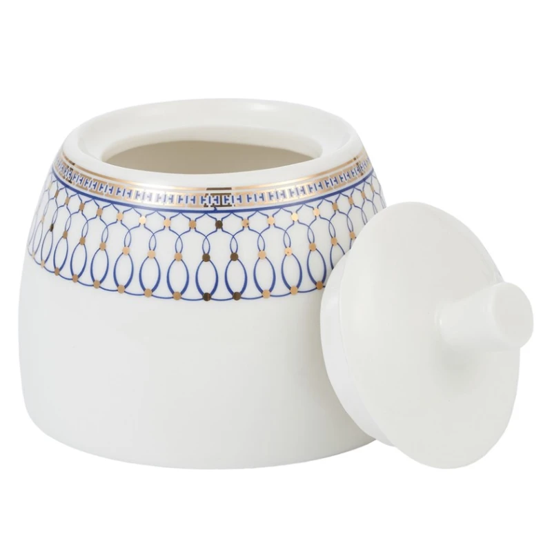 Сахарница Gipfel Orpheus 51557, фарфор, белая/синяя, 250 мл Сахарница Gipfel Orpheus 51557, фарфор, белая/синяя, 250 мл