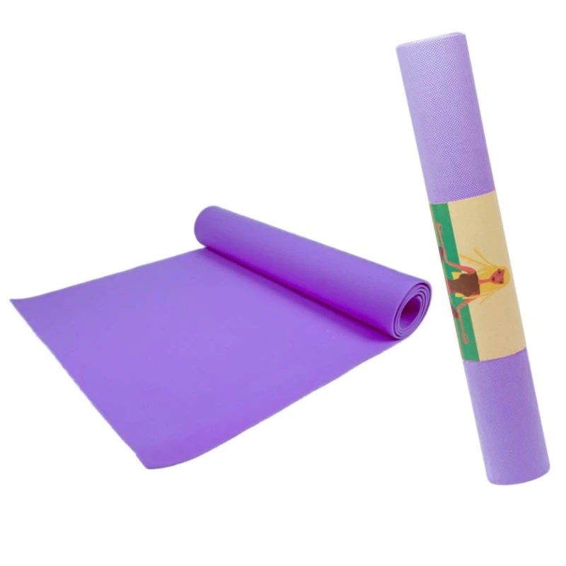 Мат для йоги Eva WS0716, фиолетовый, 173x61x0.6 см