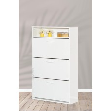Ayaqqabı üçün tumba Art Mebel 14, laminat, ağ, 130x50x30 sm
