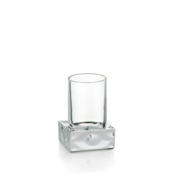Стакан для зубных щеток Kela Verbera, прозрачный, стекло/пластик, 11x7x7 см