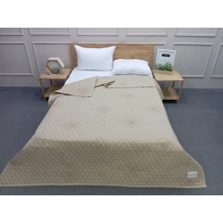 Pled-örtük Hanzade SHA-00006390, satin, bej, ikinəfərlik, 220x230 sm Pled-örtük Hanzade SHA-00006390, satin, bej, ikinəfərlik, 220x230 sm